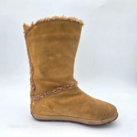 Timberland Mukluk Wheat Nubuck Boots Faux Fur Lining Winter Bootie Women's 7 - Picture 2 of 10
